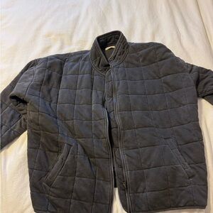 Cost Plus World Market Women's Gray Quilted Bomber Jacket